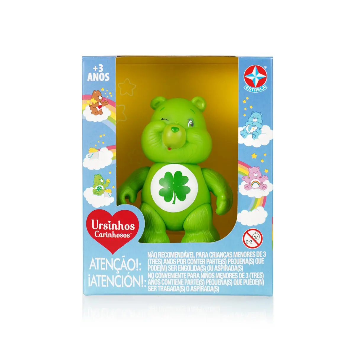 Brinquedos Estrela - Boneco Vinil Ursinhos Carinhosos, Boa Sorte, Verde, 7,5 cm - 1
