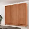 Guarda-roupa Casal 100% Mdf 3 Portas de Correr 2 Gavetas e com Pés Chile Naturalle