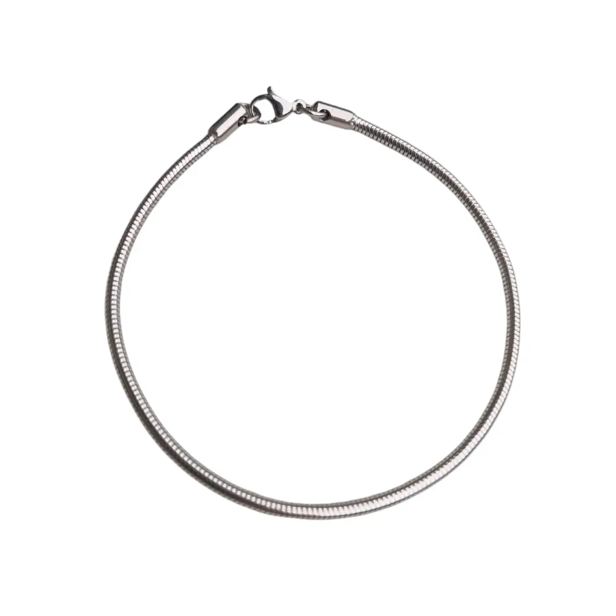 Pulseira Corrente Rabo De Rato De Aço Inoxidável Cirugico Antialergico Pulseira De Aço Inox Hipoalergênico Correntinha Redonda Maleável