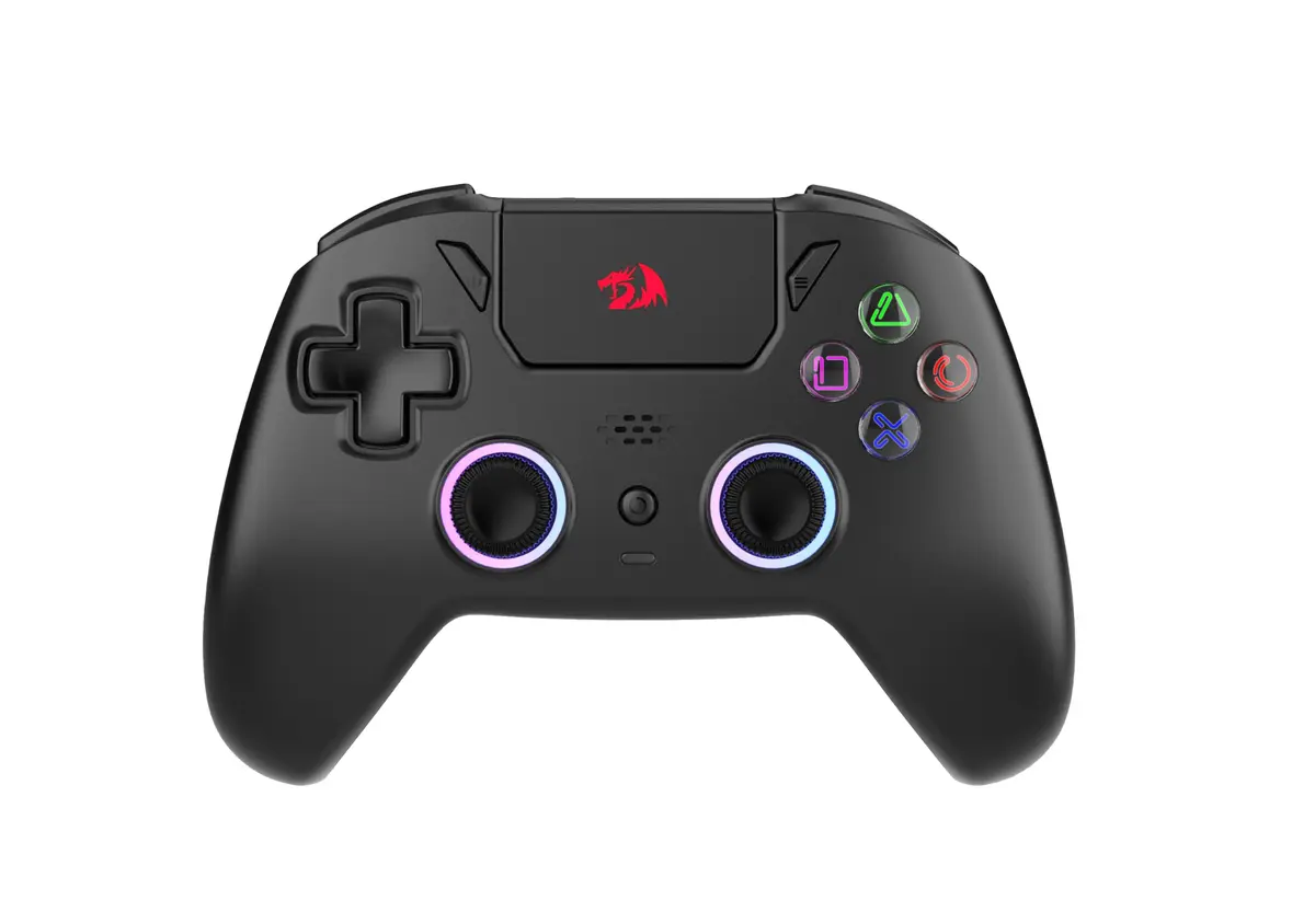 Controle Gamer Redragon Darkflame Preto com LEDs Analógicos e Gatilhos Hall Effect G820