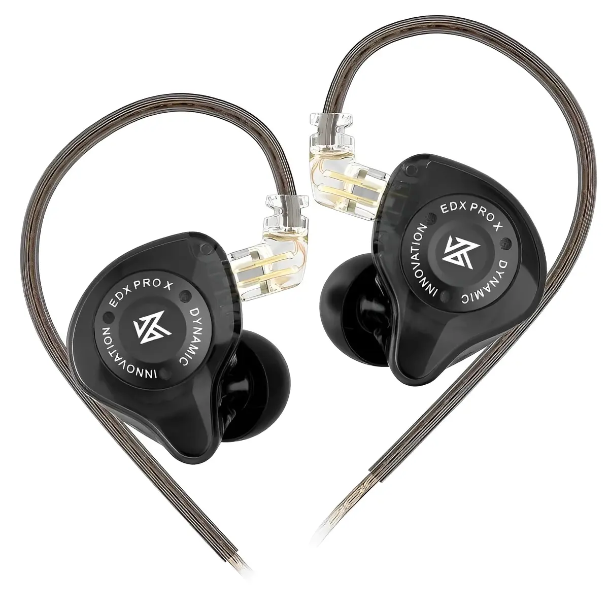 Fone De Ouvido Profissional KZ EDX Pro X Intra-auricular, Driver Dinâmico Magnético Composto de 10mm, Cabo Substituível, Original - Perfeito para Cantores e Músicos - AlverSun
