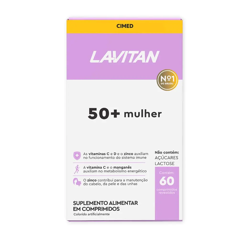 Multivitamínico Lavitan 50+ Mulher Com 60 Comprimidos