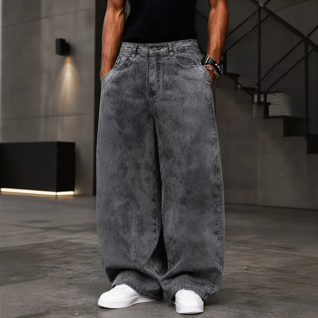 Calça Jeans Baggy Masculina Balão Larga Carpenter Streetwear Skatista Wide Leg Premium Casual Confortável Dazzling
