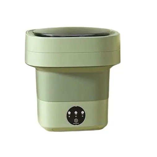 Mini Máquina de Lavar Roupas 11L Peças Íntimas, Centrifuga Dobrável Portátil Moderna Para Roupas Pequena mini lavadora de roupas Viagens e Pequenos Espaços(Verde) - 1
