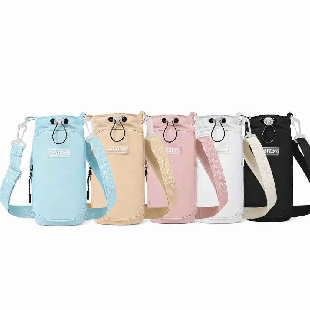 Bolsa Transversal Feminina com Cordão Seis Cores Disponíveis Material em Nylon, Tamanho Único Estilo Versátil e Simples - 1