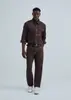 【Tam.: 44 】Calça Reta Masculina em Sarja Marrom / HERING - 1