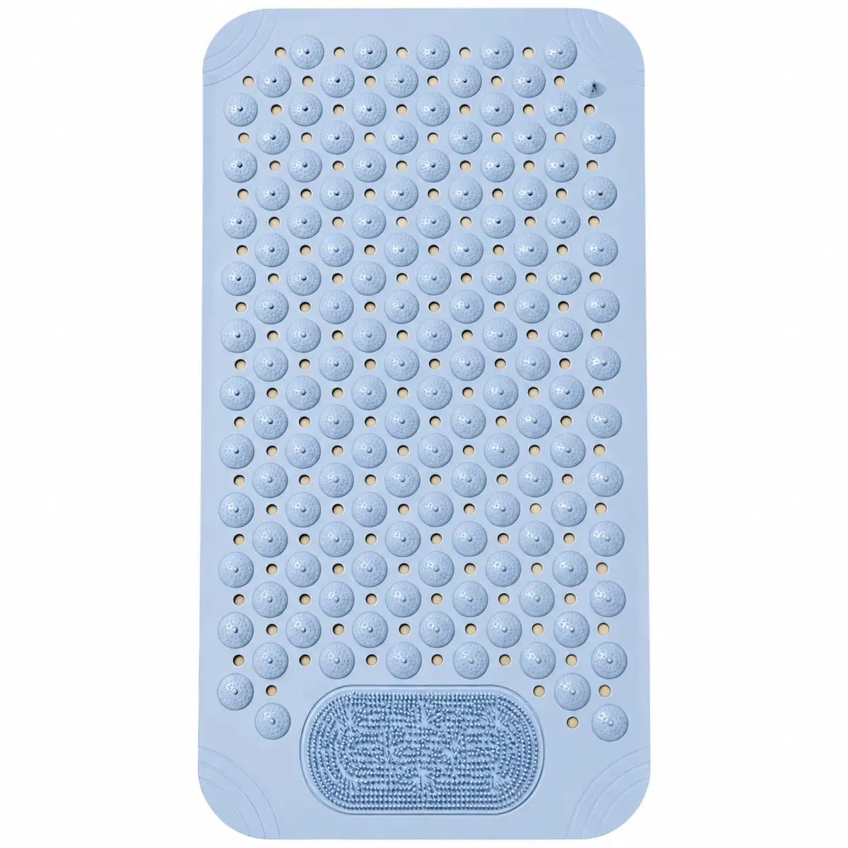 Tapete Antiderrapante para Box Banheiro 35x70 Segurança Idosos (Azul Texturizado)