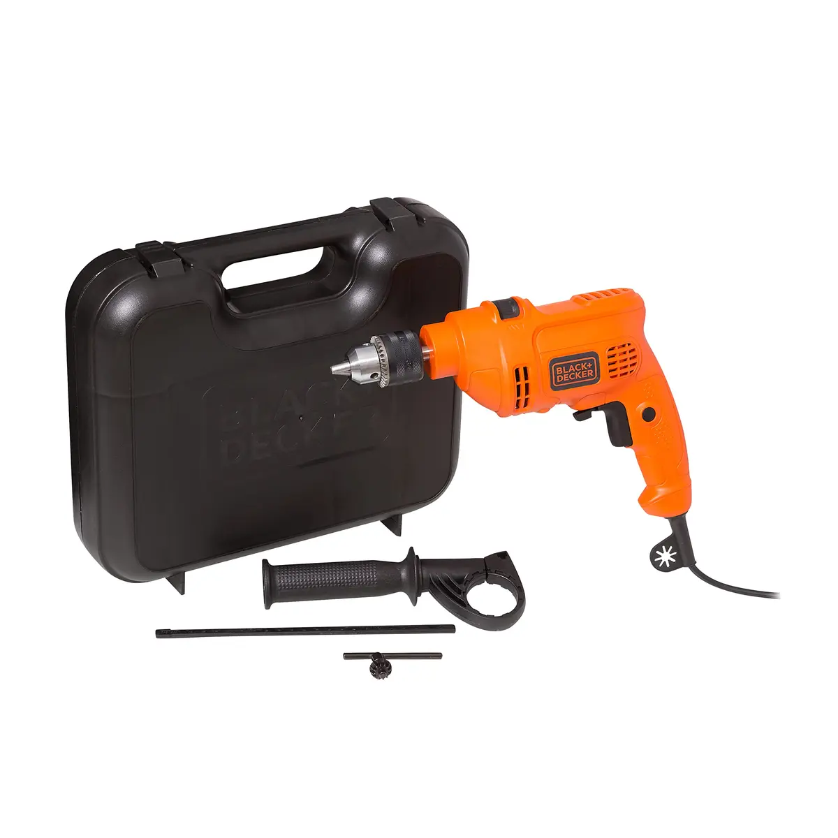 BLACK+DECKER Furadeira de Impacto 13mm, Ferramenta Acompanha Maleta de Transporte, Modelo TM555K, 110V