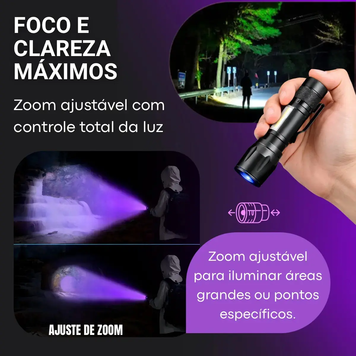 Lanterna Uv Led Luz Negra Roxa Ultravioleta Detecta Escorpião Seca Unha Resina Máscara Nota Falsa Dinheiro APEGASHOP Inseto Bateria Recarregável Usb Portátil Potente Mini thumbnail 3