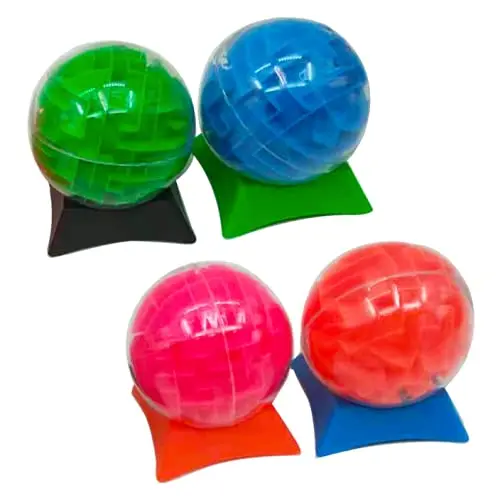 Toyng - Bola Labirinto – 1 (um) item, sem opção de escolha. Com 4 sortimentos multicoloridos