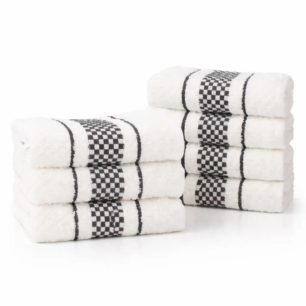 Kit 10 Pano de Prato Atoalhado Para Cozinha Felpudo Malta 45x70cm 370g/m² 100% Algodão - Preta