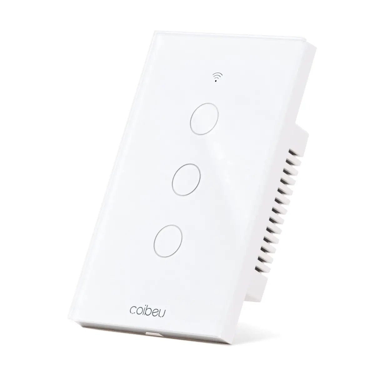 Interruptor Inteligente WiFi, Interruptor Smart Sem Fio Doméstico Multifuncional, Controle Remoto de Eletrodomésticos Por Celulares, Controle Por Voz, Branco, 3 Botao, com neutro