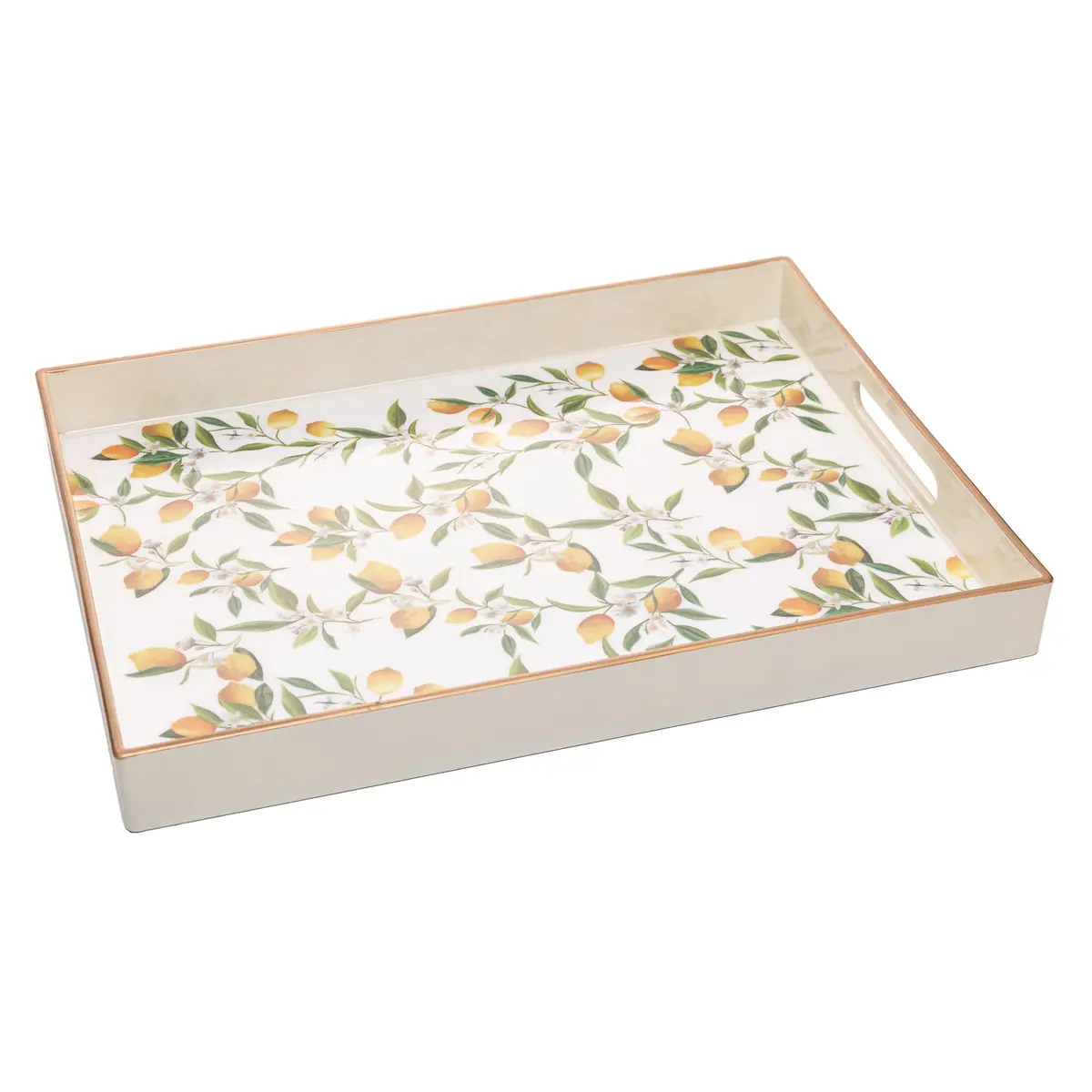 LYOR - Bandeja Decorativa Siciliano 40cm x 30cm x 4cm Plástico