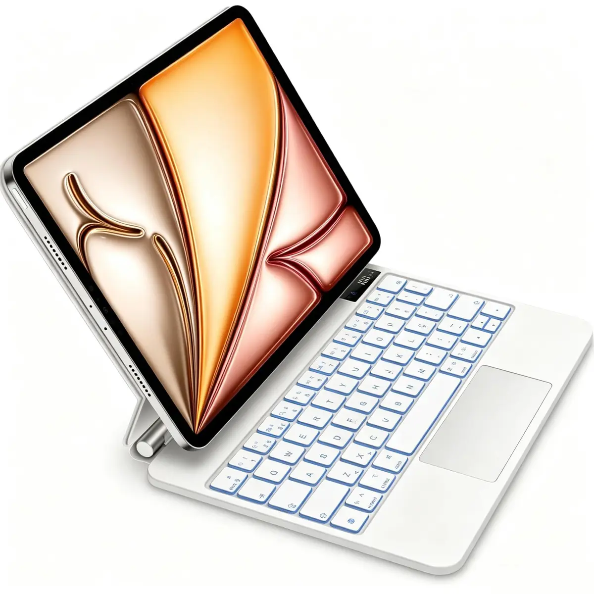 Bettdow Capa de Teclado para iPad Air 13 (M4 2026/M3 2025/M2 2024) and iPad Pro 12.9 inch 6th/5th/4th/3rd Generation, Retroiluminação de 7 Cores com Layout Português, Flexível e portátil
