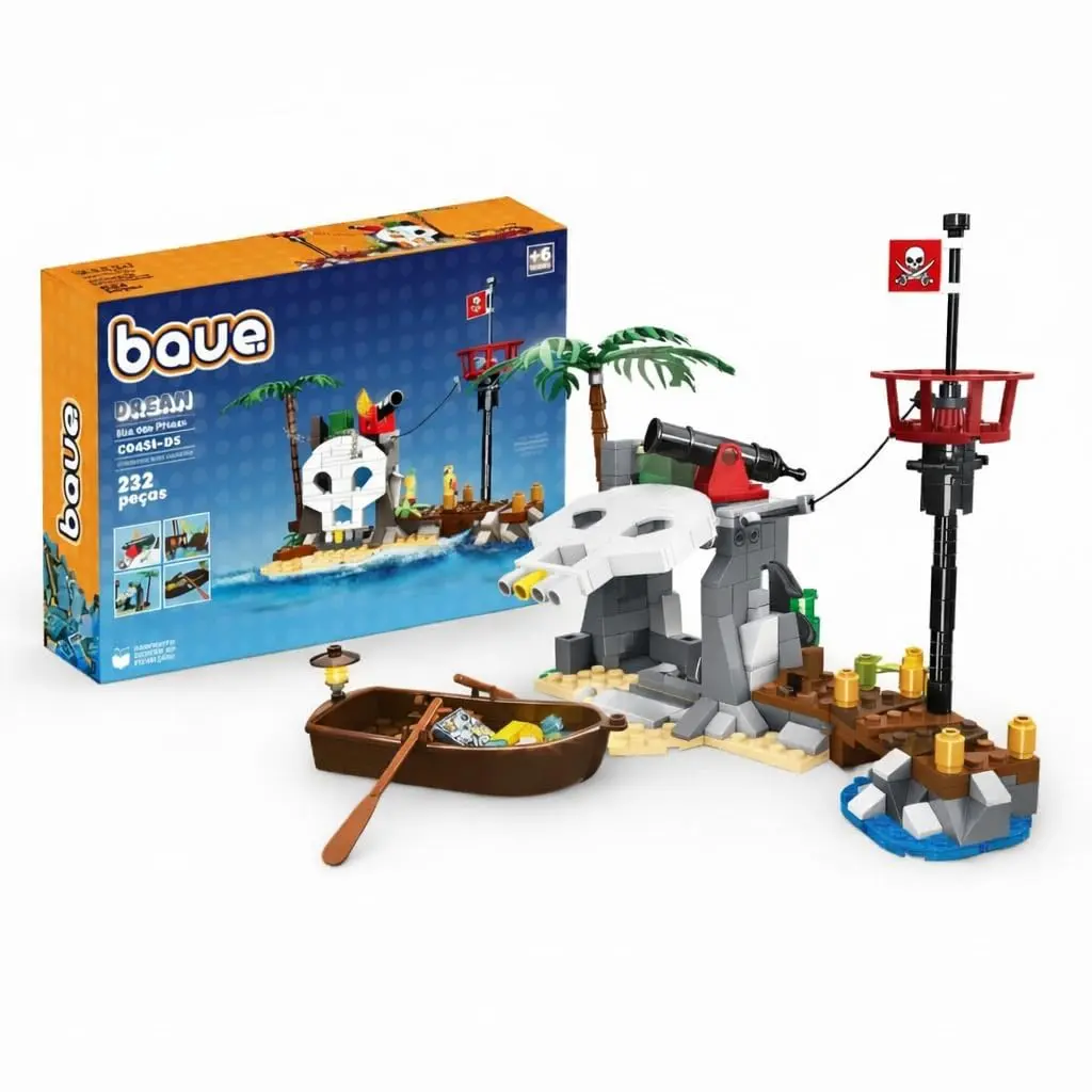 Blocos de Montar - BAUE DREAM - Ilha dos Piratas - 232 Peças