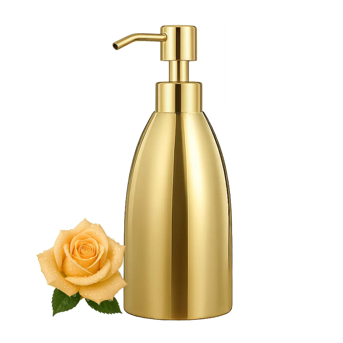 Dosador de Sabonete Emarful em Aço Inoxidável 304 16 oz/470 ml Bomba de Sabonete Líquido à Prova de Ferrugem para Bancada de Cozinha ou Banheiro à Prova de Vazamento de Loção para Mãos e Louça