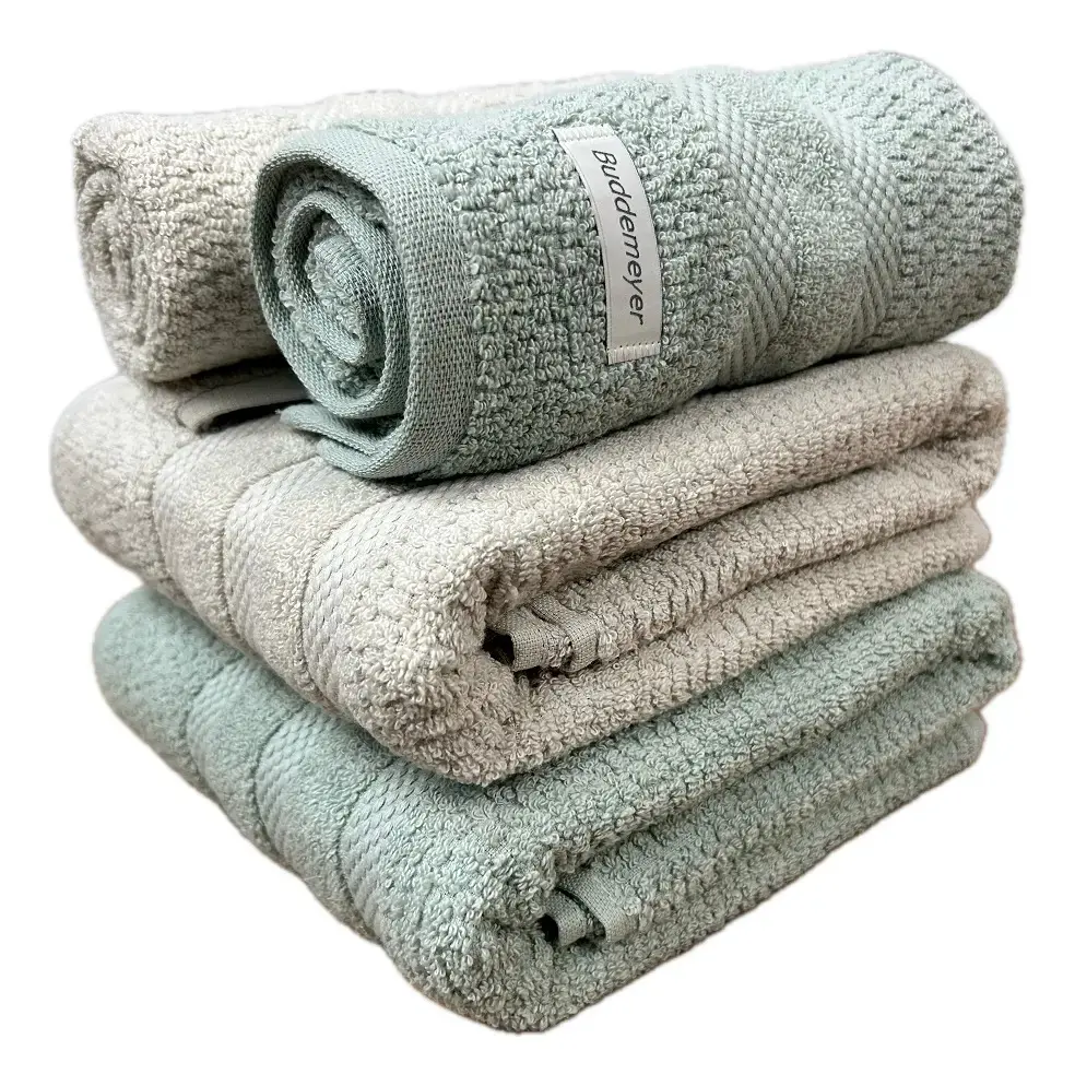 Jogo Toalha Banho Buddemeyer Vanilla Extra Soft Algodão 4pçs Cor Bege 1084 Verde 1184