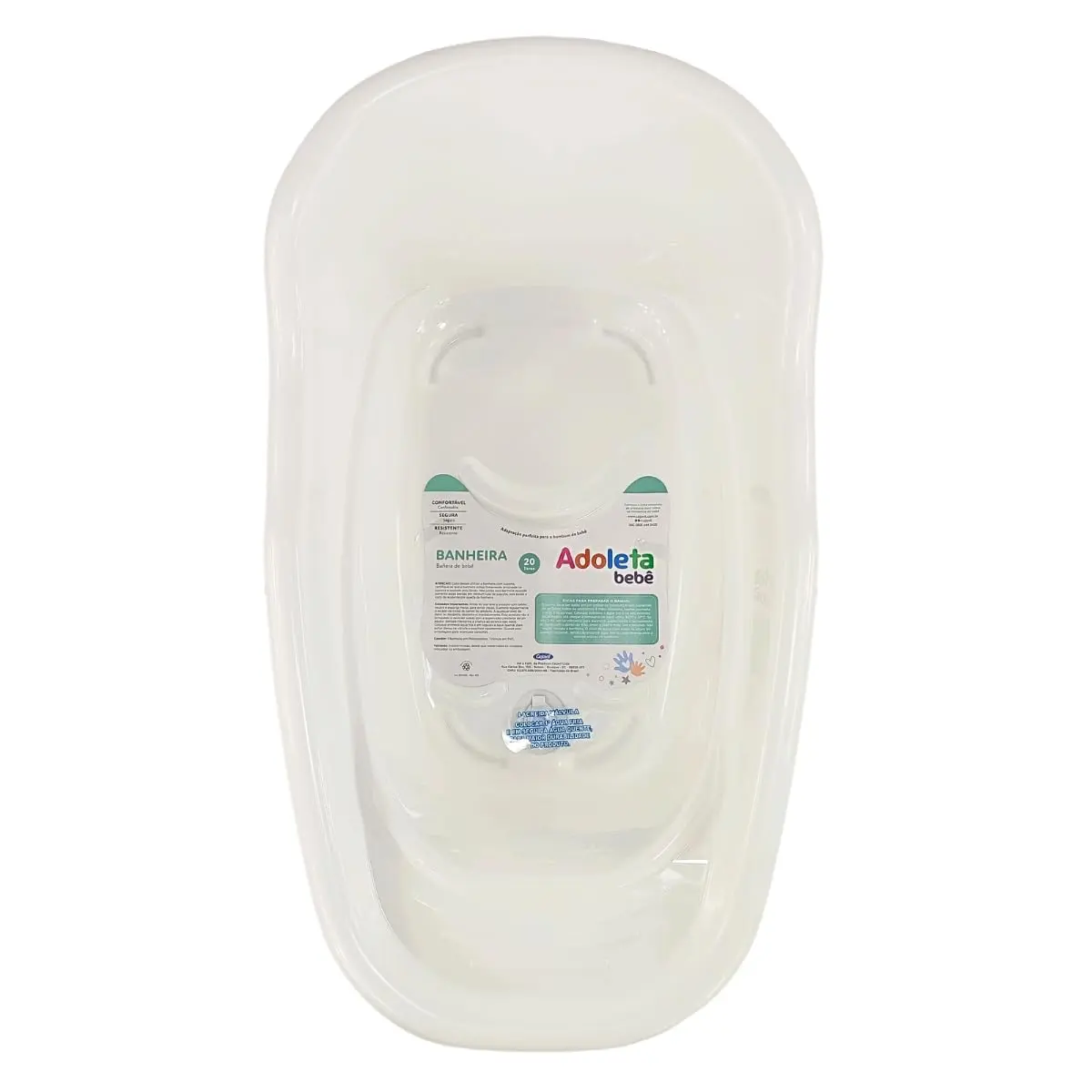 BANHEIRA PARA BEBÊ 20 LITROS ADOLETA (Branca)