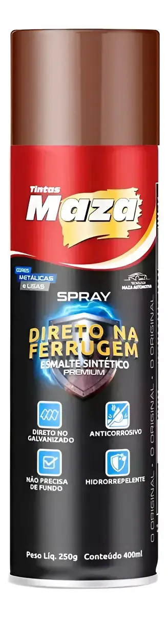 Spray Anticorrosivo Maza Direto Na Ferrugem Marrom 400ml Metal