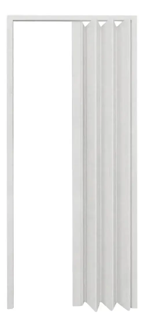 Porta Sanfonada Pvc 146cmx210cm De Correr Branca Multilit Branco
