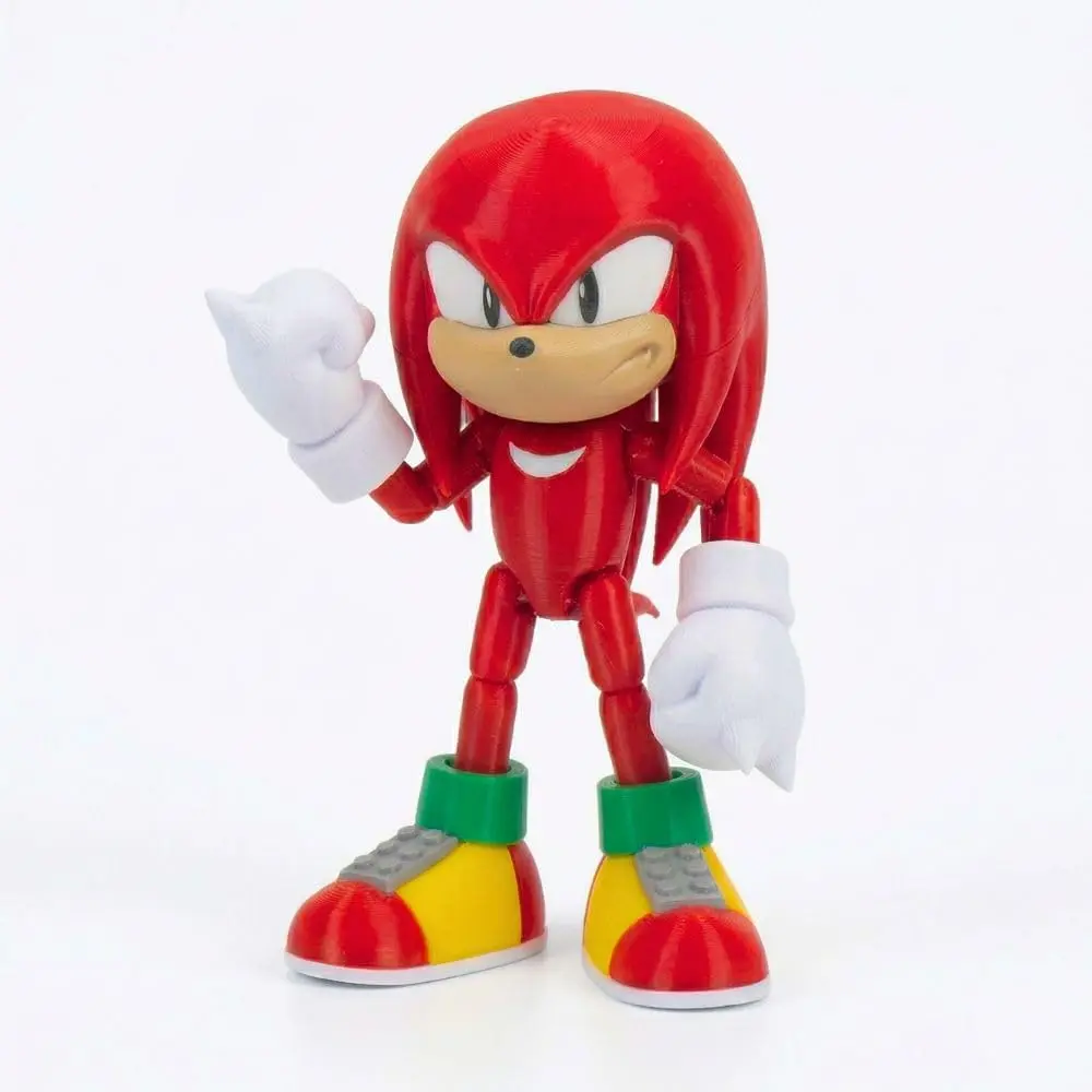 Boneco de Ação Articulado Knuckles - Colecionável 20cm - Decoração Gamer e Geek - 1