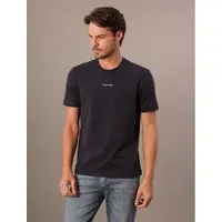 Camiseta Masculina Meia Malha Flamê Calvin Klein - Azul Marinho Camiseta Masculina Meia Malha Flamê Calvin Klein Azul Marinho Gg