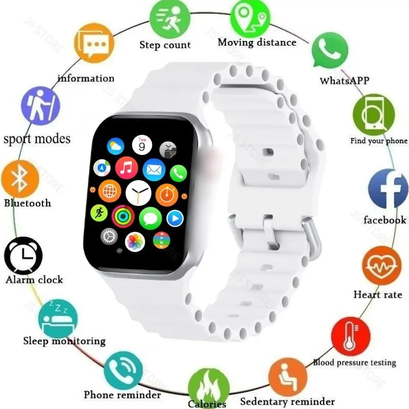 IWO X8 Smartwatch Bluetooth Masculino Feminino Esporte À Prova D'água Relógio Inteligente Digital
