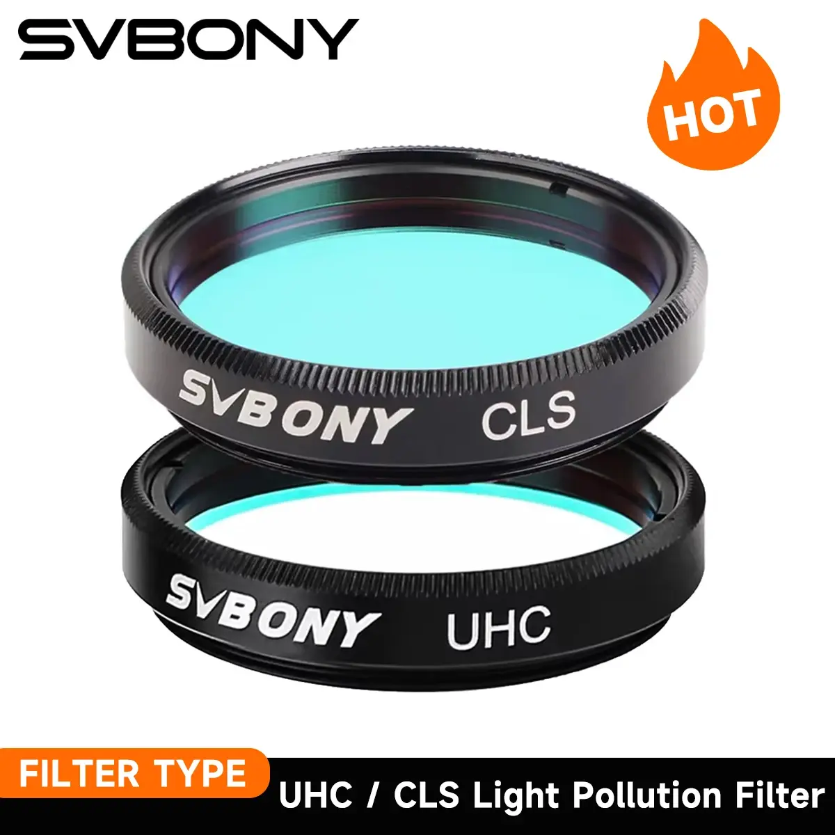 Filtro Svbony 1.25 ''UHC /CLS Eliminação de Poluição Luminosa para Astronomia Telescópio Ocular Observas do Céu Profundo