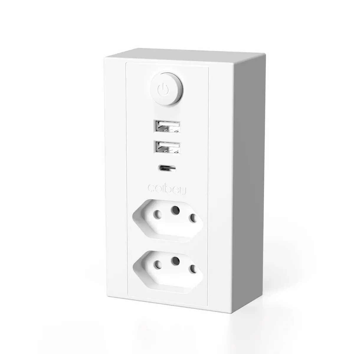 Extensao Eletrica, Adaptador de Tomada, 2 Tomadas, 2 USB e 1 USB-C, 2200W | Extensão Tomada, Regua Tomada, Filtro de Linha, interruptor geral, proteção infantil, encaixe firme, bivolt AC100–220V