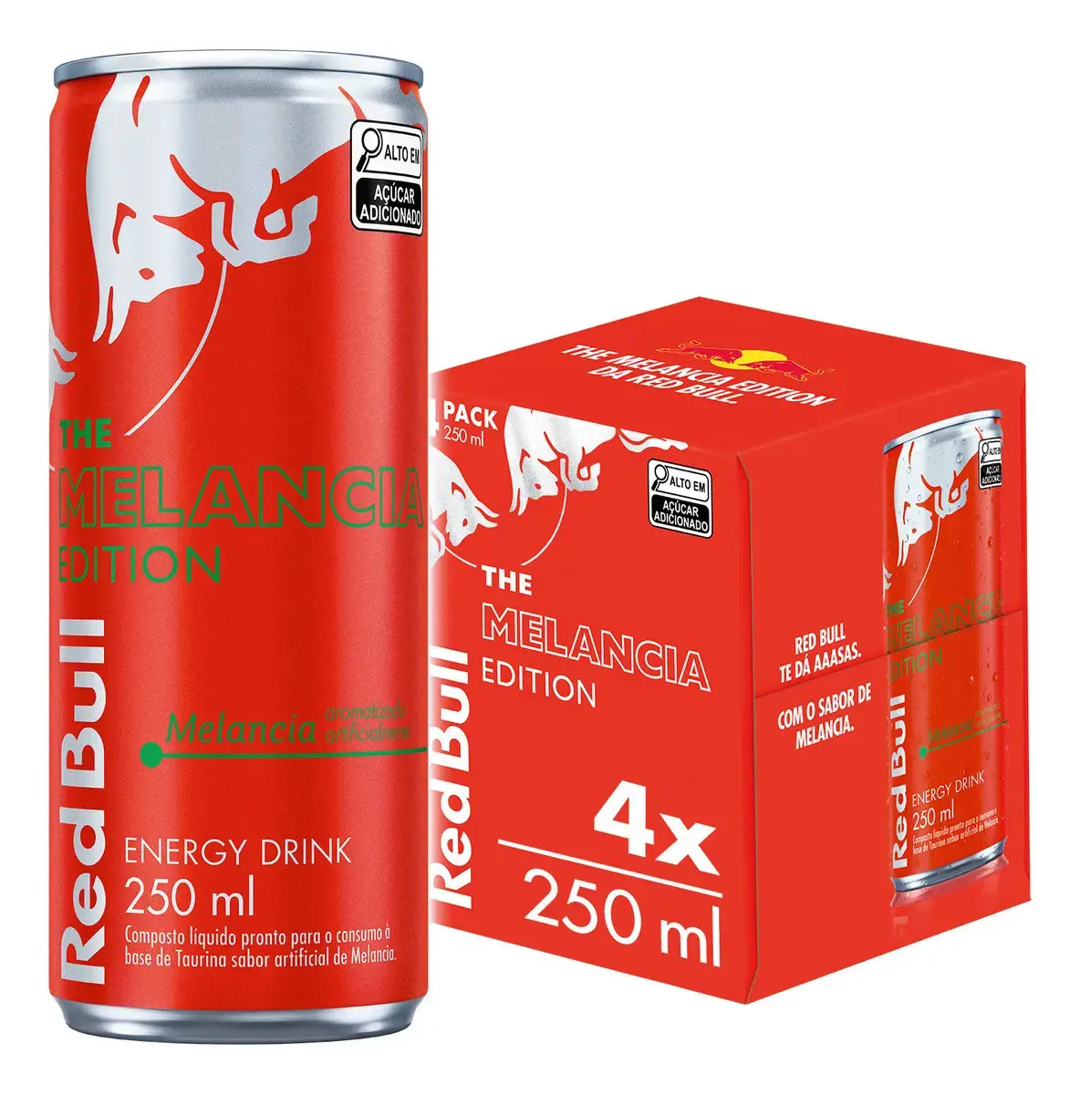 Red Bull Energético, Melancia, 250ml, 4 latas