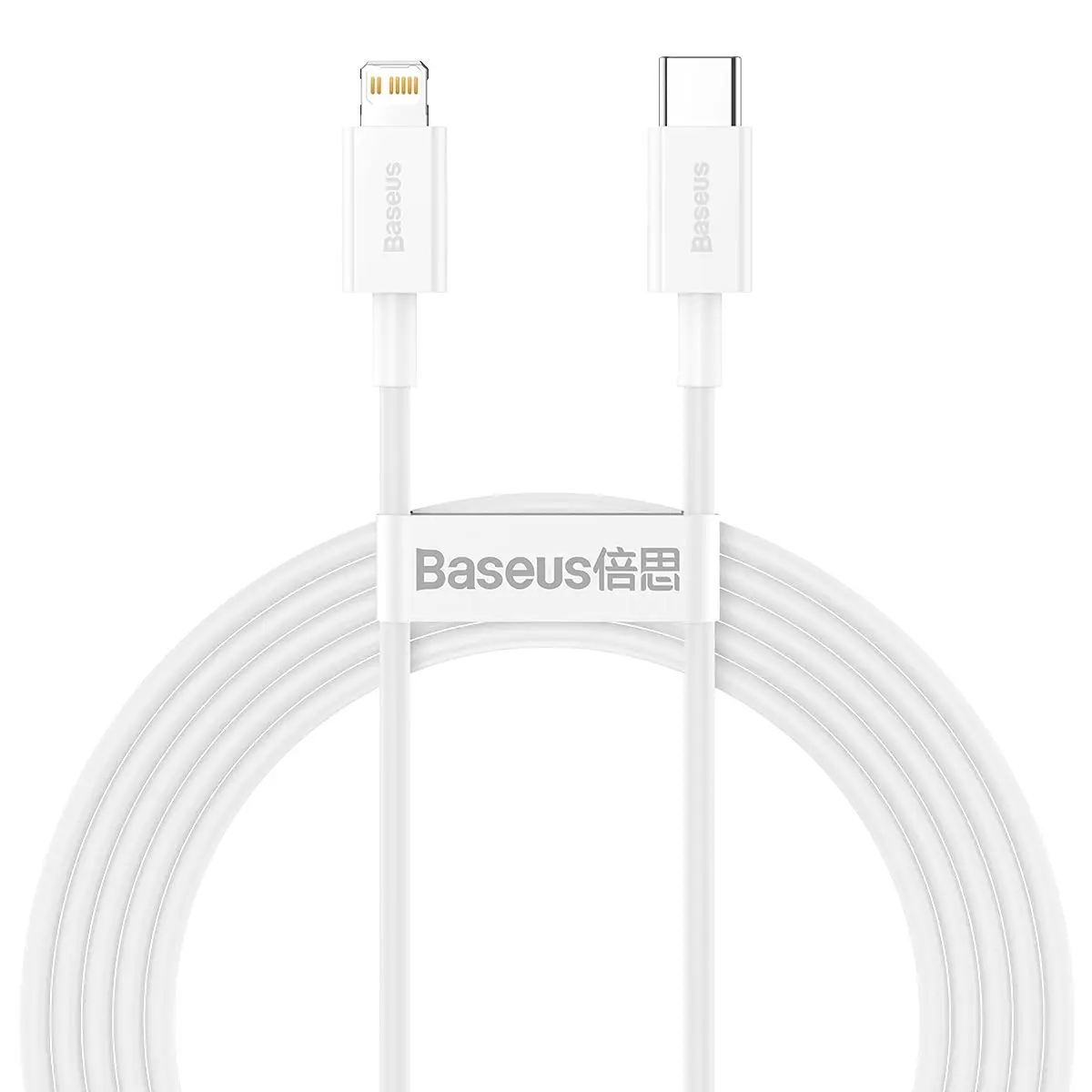 Baseus - Cabo de dados de carregamento rápido série superior Tipo-C para IP PD 20W 2m (A0002123), Cor: Branco - 1