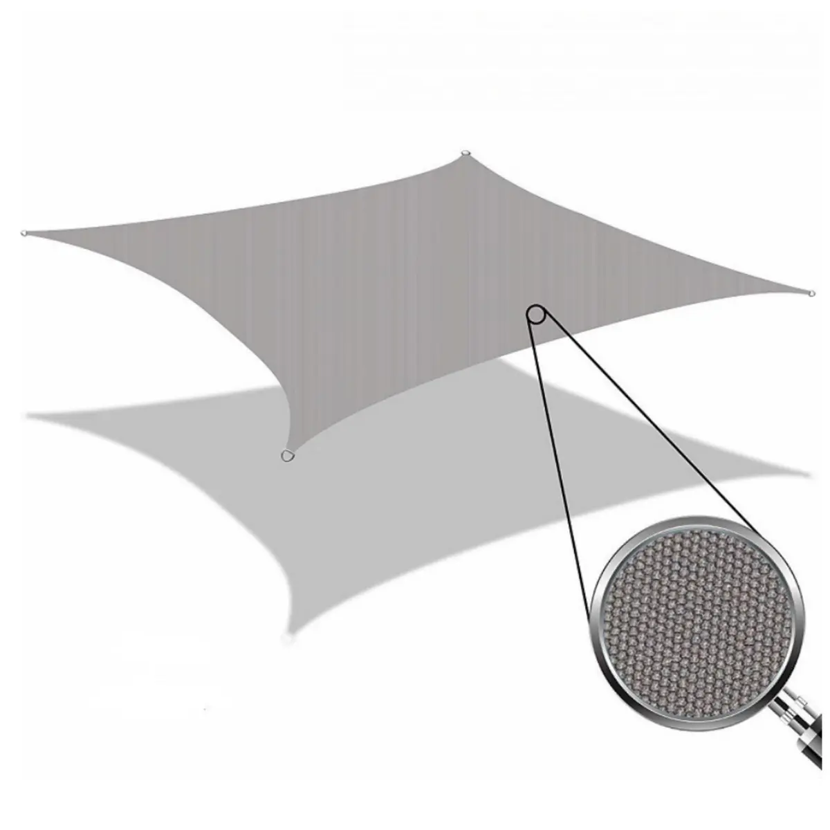 Toldo retangular impermeável de com proteção solar,bloqueio de 95% dos raios UV e resistência à água, ideal para pátios, garagens e coberturas.