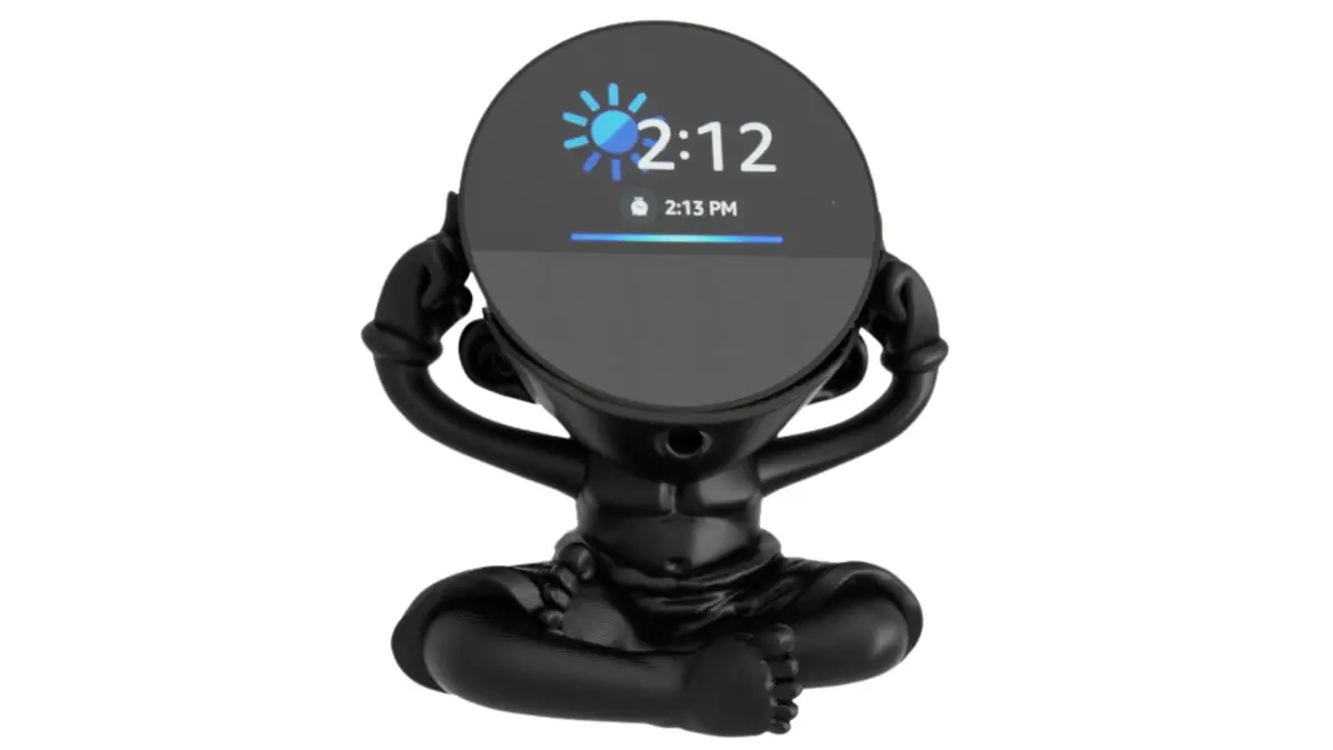 Splin Suporte Base De Mesa compatível com Alexa Smart Speaker Echo Spot - Modelo Guru Spot (preto)