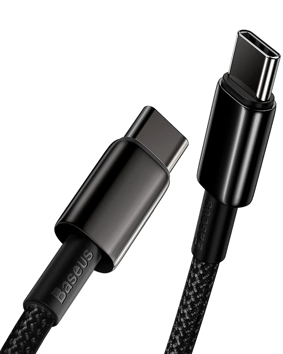 Cabo USB-C Baseus 100 W PD 5A, carregamento rápido USB C para USB C 4.0, cabo de dados trançado de nylon (1 m) - 1