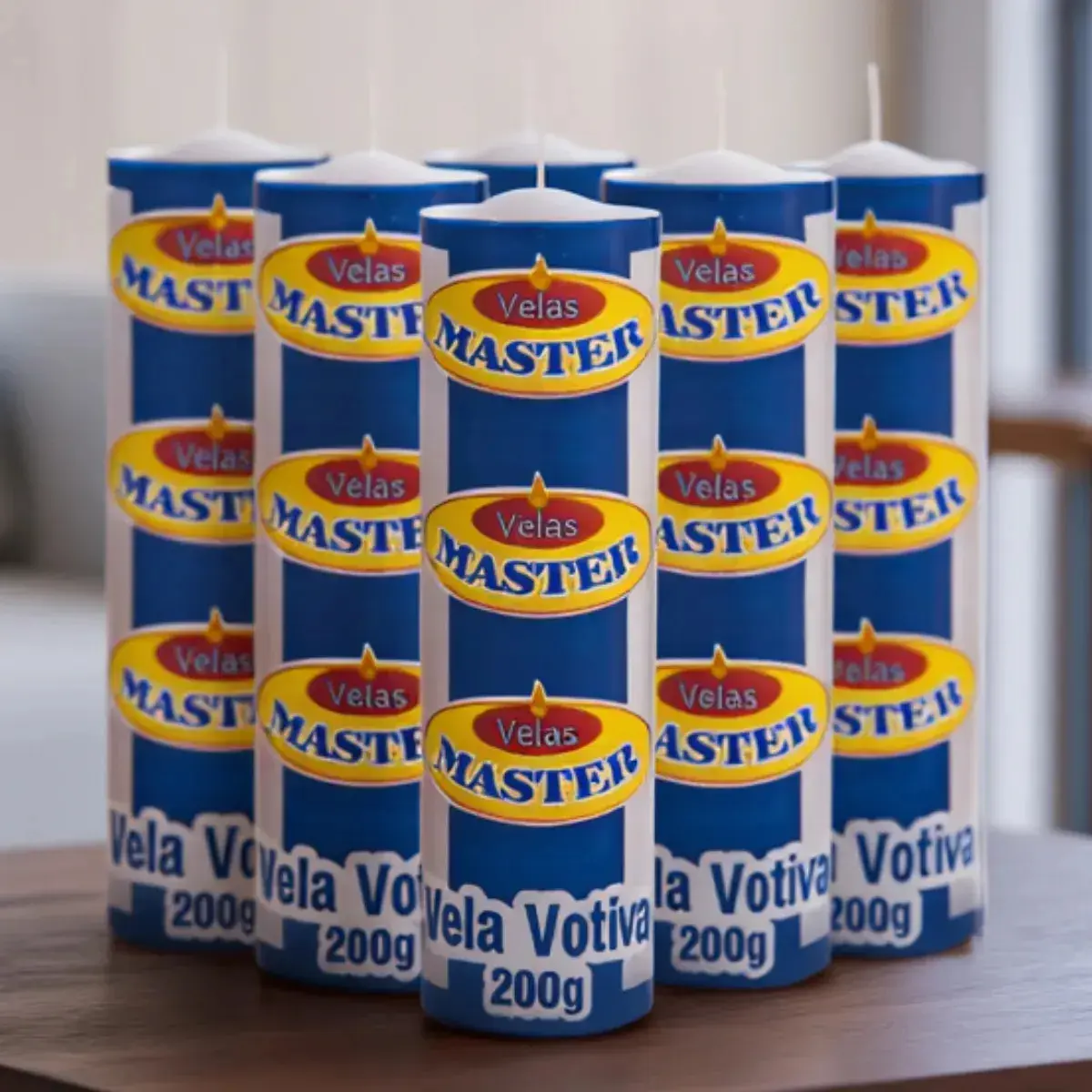 Vela De 7 Dias Votiva 200g Branca - 12 Unidades