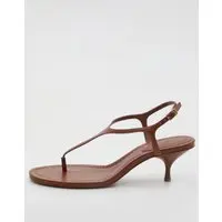 Sandália Feminina Arezzo Thong Tiras Couro Marrom - 1