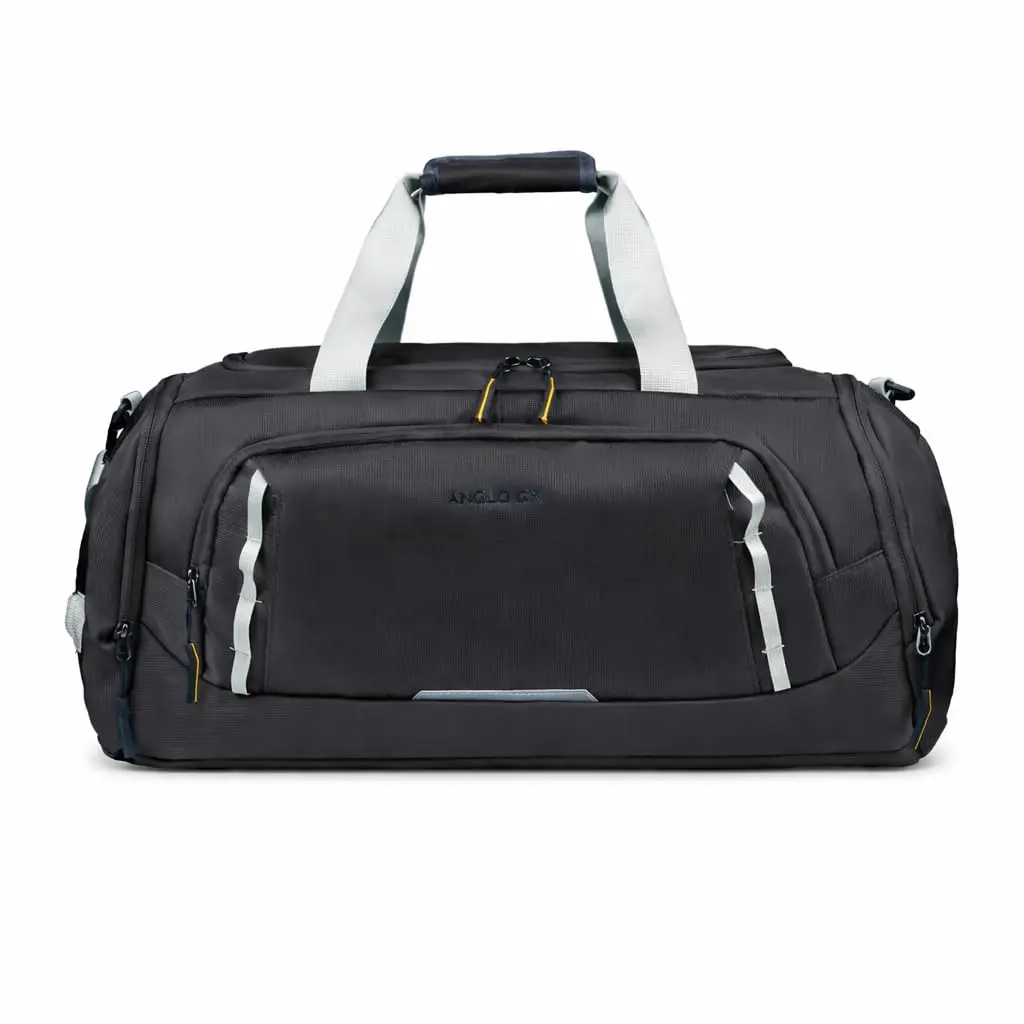 Bolsa de Viagem Grande Transversal, Impermeável com Múltiplos Compartimentos, Alça de Ombro, Material Premium (Preto)