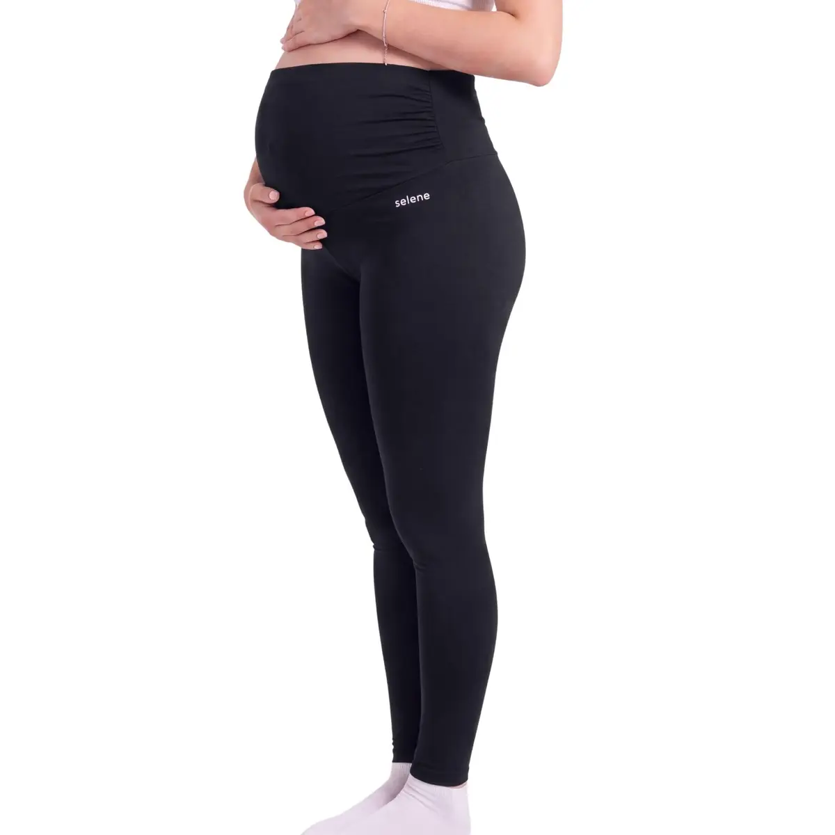 Calça Legging Para Gestante Cós Anatômico em Poliamida Selene