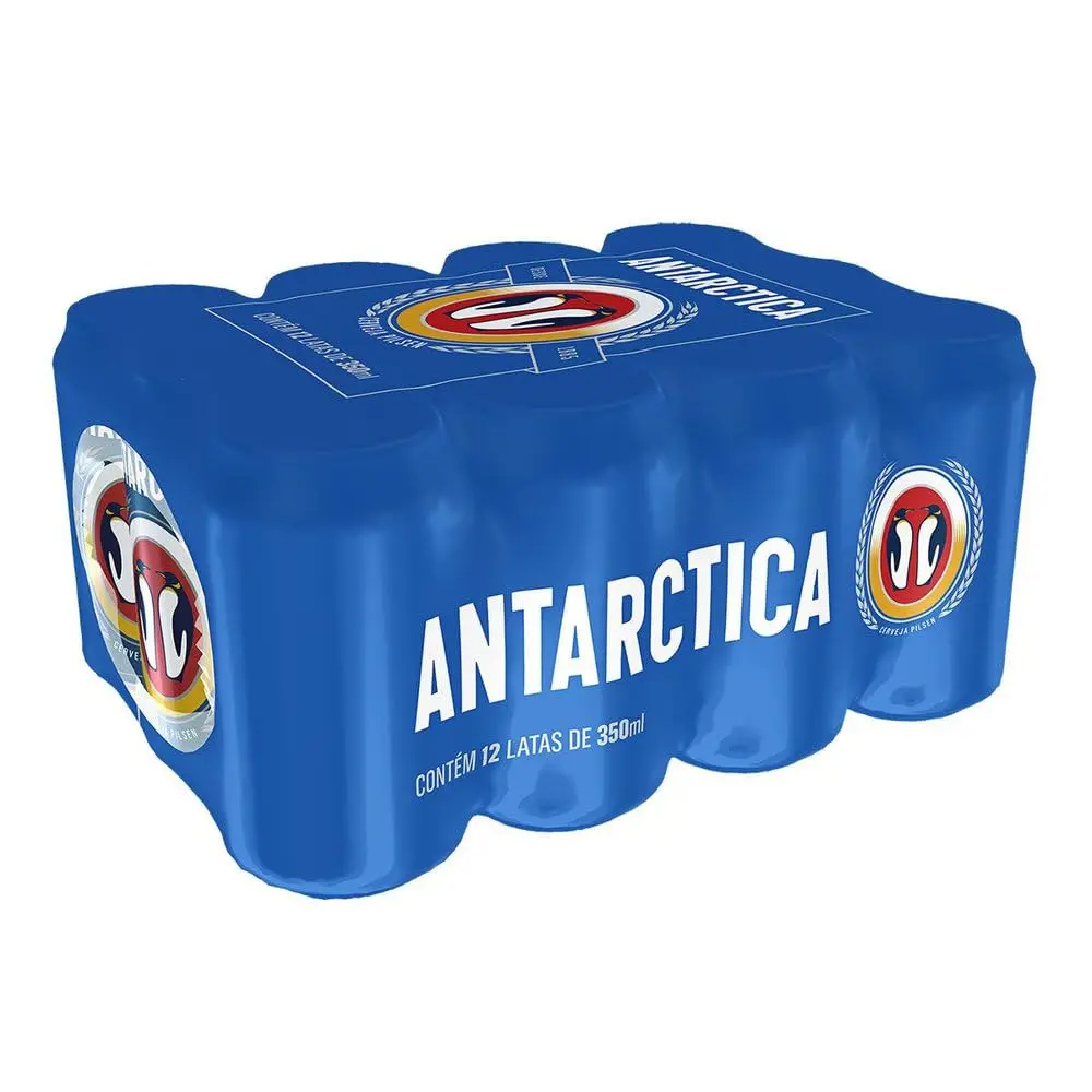 Cerveja Antarctica, Pilsen, Lata 350ml, Pack com 12 unidades - 1