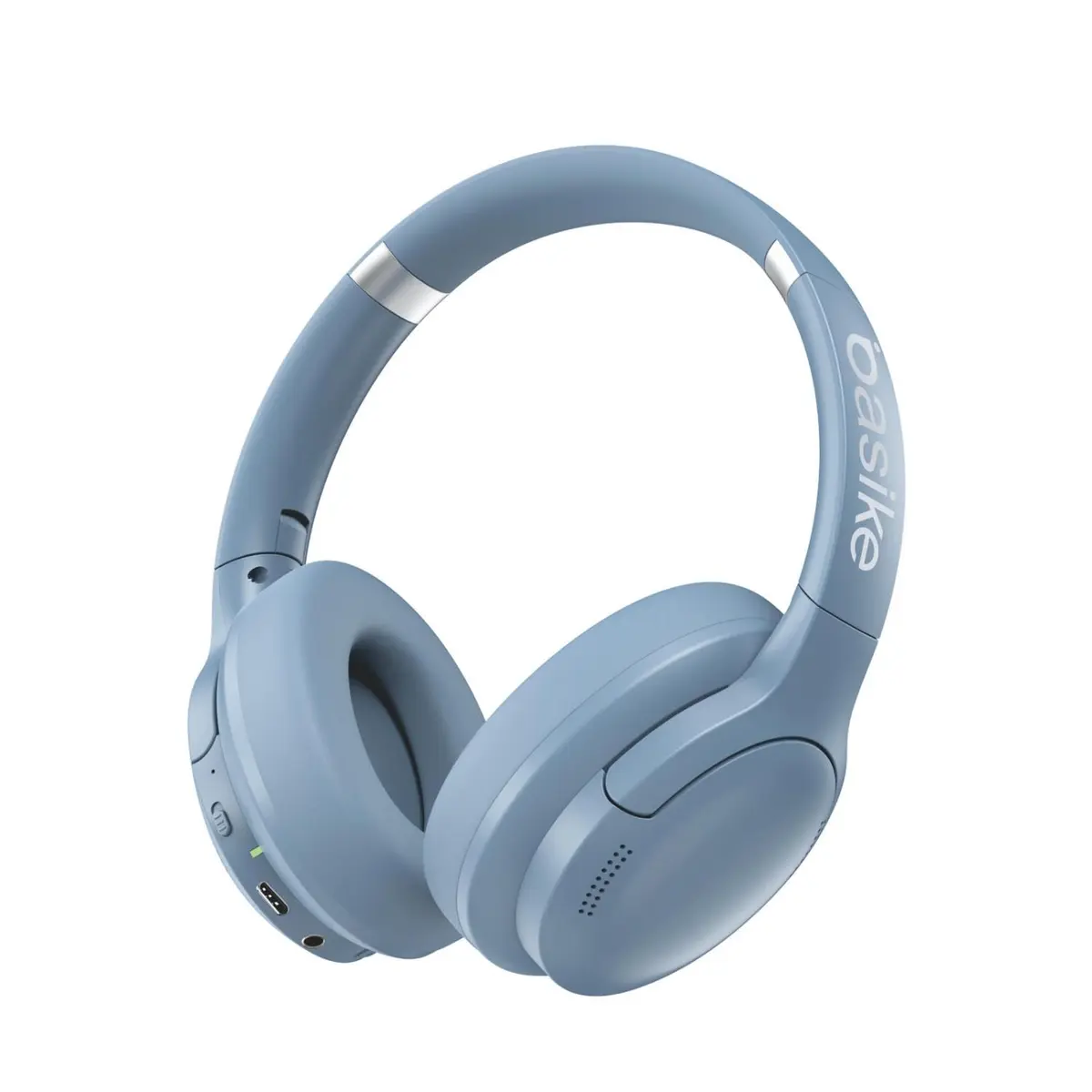 Fone de Ouvido Bluetooth, Basike Y6, ANC Cancelamento de Ruído Ativo (Azul) | Headphone BT 5.4+EDR, Som Surround 3D, Headset com Microfone, Certificação Hi-Pure Audio, 30 horas reprodução - 1