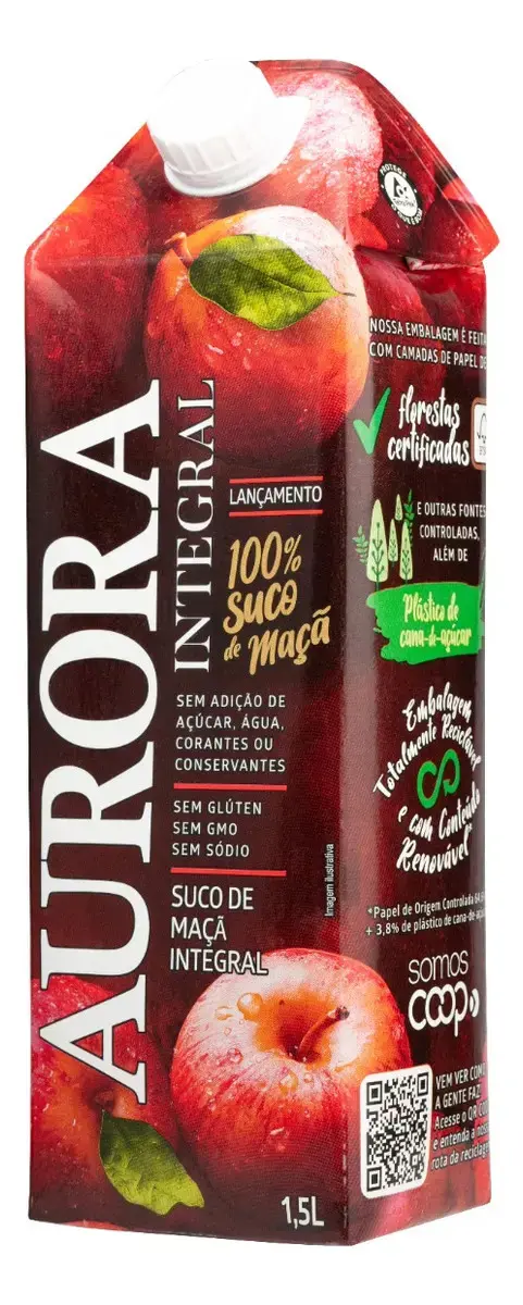 Suco De Maçã Aurora Integral 1,5 L
