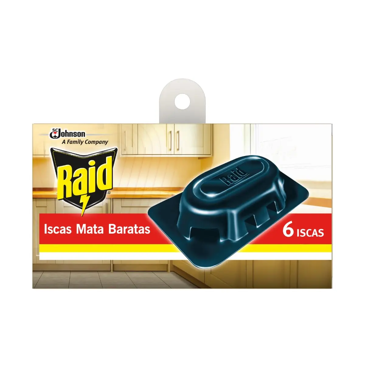 Raid Inseticida Isca Mata Barata Ação Contínua 3 Meses, 6 Unidades