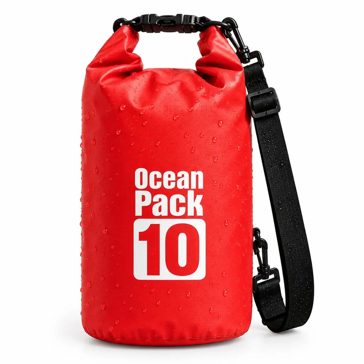 Bolsa Estanque Impermeável 10L em PVC com Alça Ajustável para Aventuras | Fechamento Roll-Top, Alça Ajustável, 48 × 20 cm, 306 g, Esportes Aquáticos