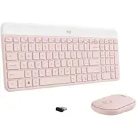 Kit Teclado e Mouse Sem Fio Logitech MK470 Slim Combo, Rose