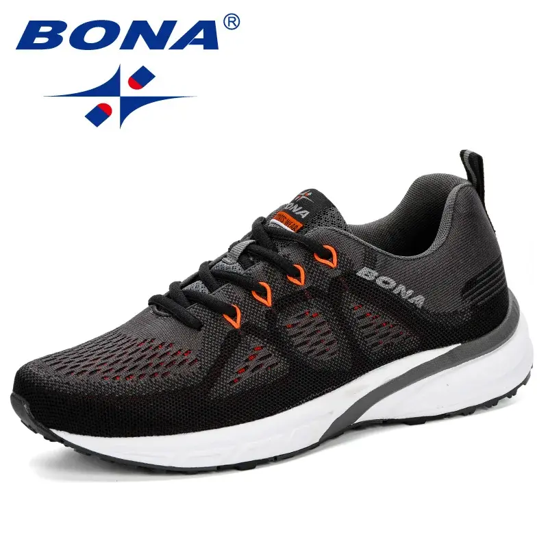 Bona tênis masculino sapatos esportivos malha formadores cestas leves femme tênis de corrida ao ar livre sapatos atléticos