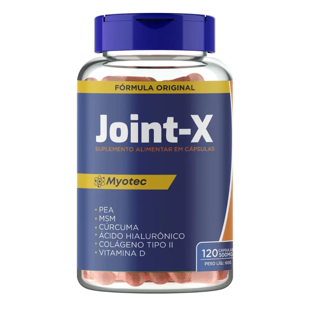 Joint X Suplemento Colágeno UC 2 Condroitina MSM Vitamina D (120) Nova Fórmula + Potente - 60 Doses Por Pote