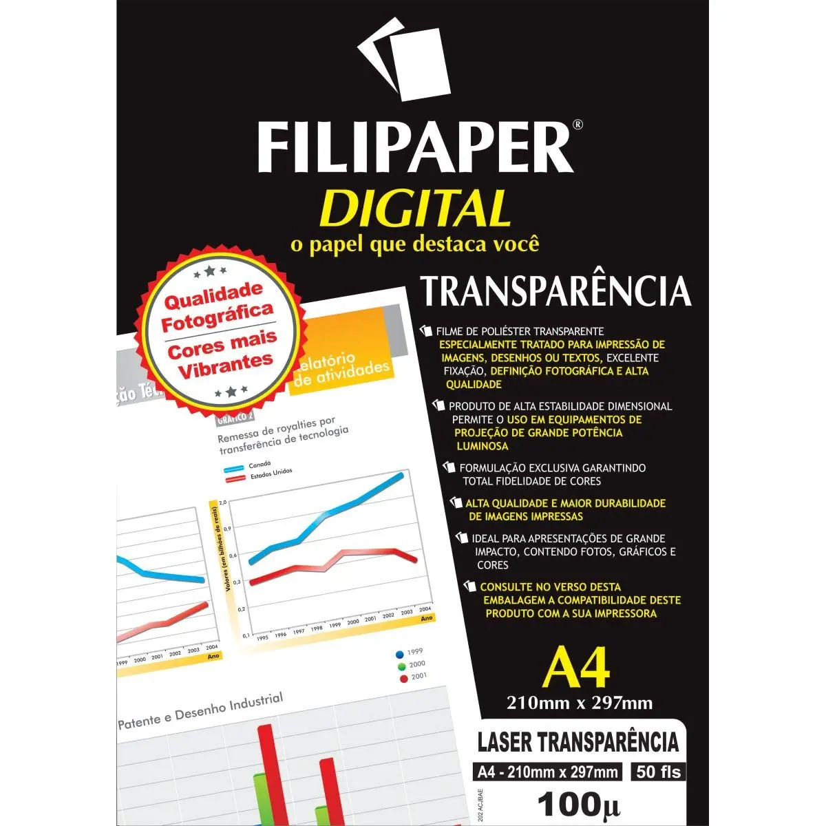 Transparencia Laserjet Laser Pro A4 Tarja Remov 100Mi Pct Com 50-63171 - 1