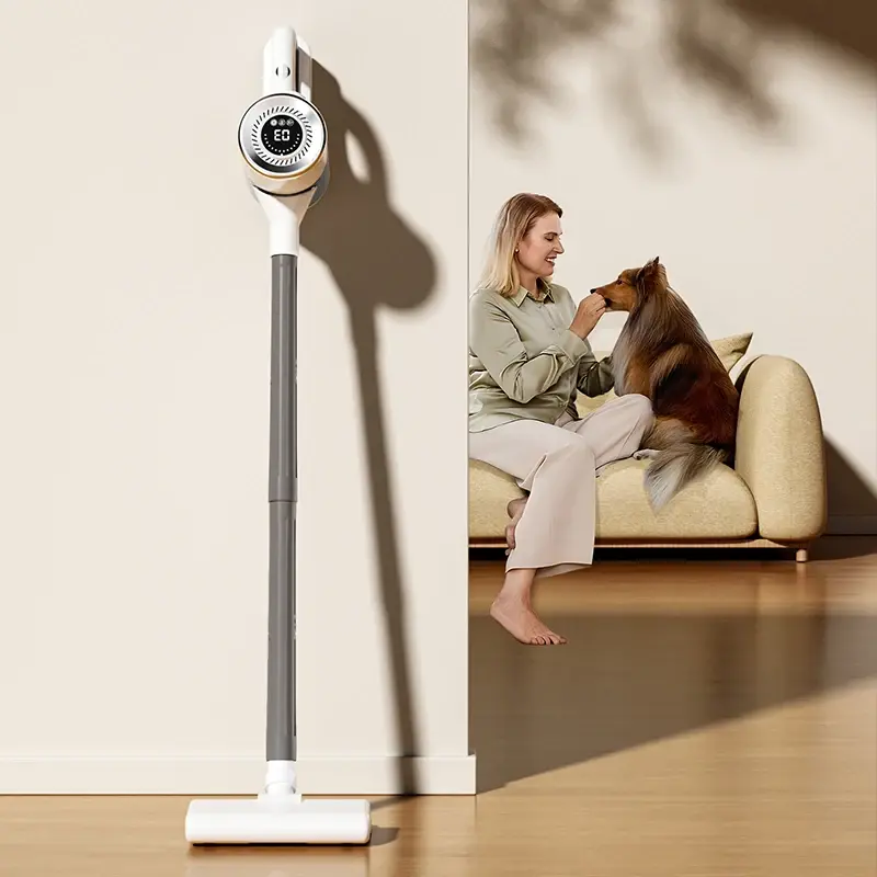 Aspirador de pó portátil sem fio, 18Kpa 55 minutos Smart Stick Vac com design resistente emaranhados, tapetes de piso duro, pêlos de animais de estimação