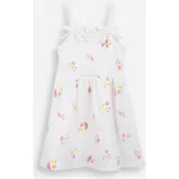 vestido infantil frutas algodao off white