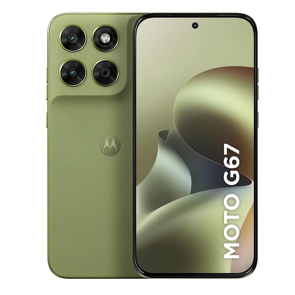Smartphone Motorola Moto G67 5G - 256GB 4GB RAM + 8GB RAM Boost camera 50MP Sony Lytia 600, tela 1.5K extreme Amoled 120hz, ultrarresistente - Verde Claro